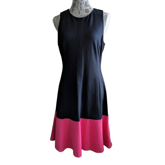 Eliza J Colorblock Fit/Flare Dress - Sz 10 - NWOT - Picture 1 of 6